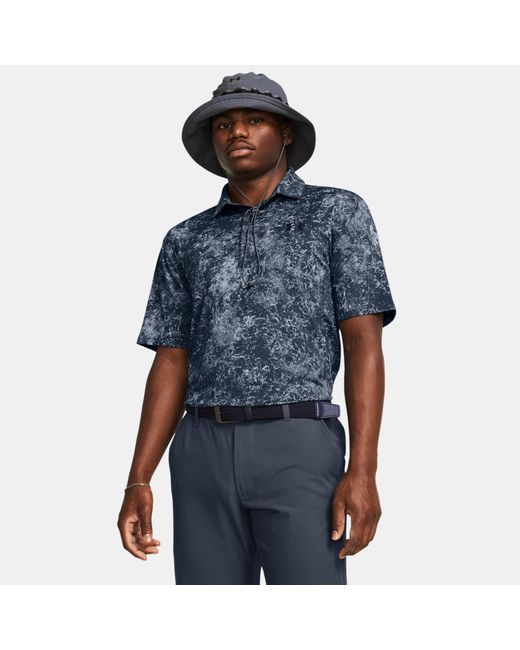 Under Armour Playoff 3.0 Printed Polo Downpour Midnight Navy