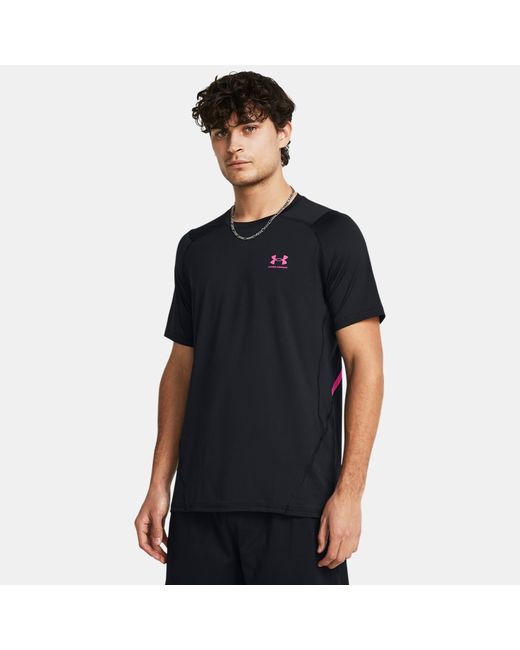 Under Armour HeatGear Fitted Graphic Short Sleeve Astro Pink