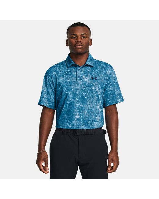 Under Armour Playoff 3.0 Printed Polo Photon Midnight Navy