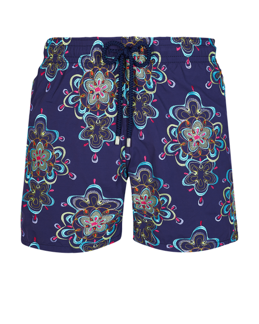 Vilebrequin Swim Trunks Embroidered Kaleidoscope Limited Edition Swimming Trunk Mistral