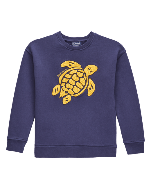 Vilebrequin Boys Round-neck Cotton Sweatshirt Turtles Sweater Galvin