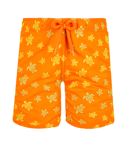 Vilebrequin Boys Embroided Swim Trunks Micro Ronde Des Tortues Swimming Trunk Misjim