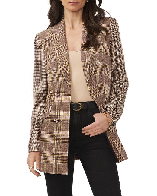 Vince Camuto Plaid Double Breasted Blazer Jacket