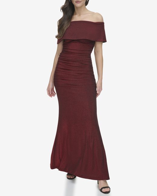Vince Camuto Ruched Off The Shoulder Gown