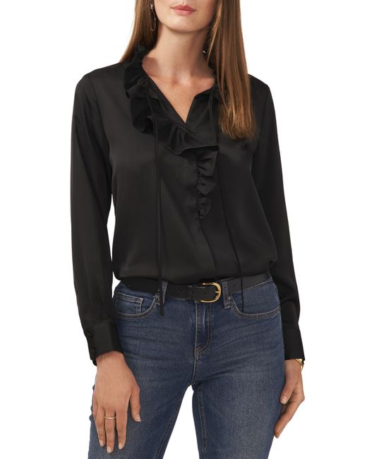 Vince Camuto Long Sleeve Blouse With Ruffle Front