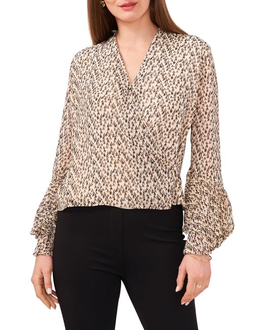 Vince Camuto Wrap Blouse With Ruffle Sleeves
