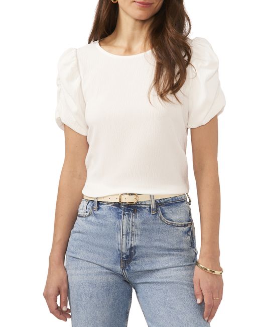 Vince Camuto Puff Shoulder Ruched Sleeve Top