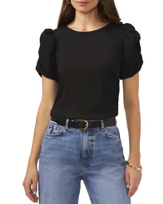 Vince Camuto Puff Shoulder Ruched Sleeve Top