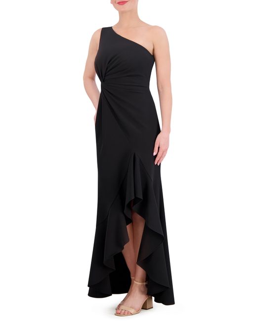 Vince Camuto Ruffled One Shoulder Twist Front Gown