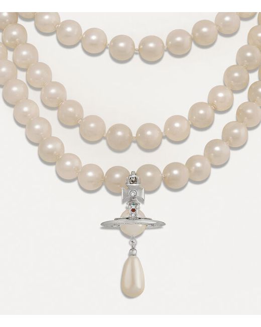 Vivienne Westwood Three row pearl drop choker