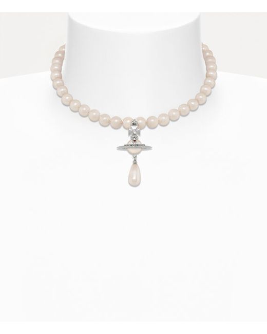 Vivienne Westwood One row pearl drop choker