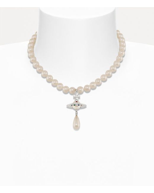 Vivienne Westwood One row pearl drop choker