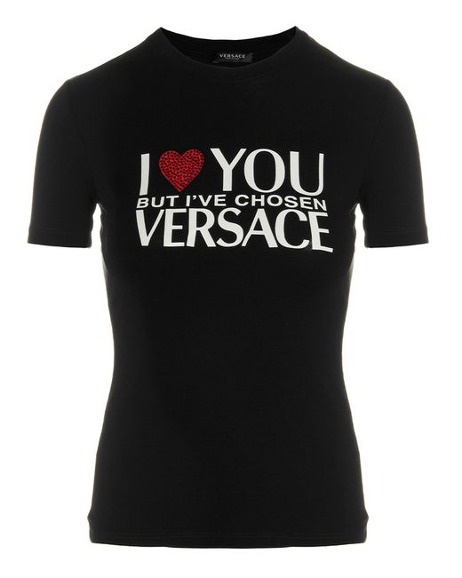 Versace -I Love You T Shirt Nero-