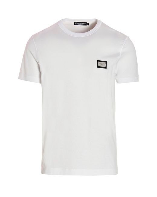 Dolce & Gabbana -DG Essential T Shirt Bianco-