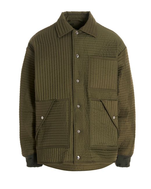 Khrisjoy -Chore Quilted Stripes Giacche Verde-Uomo