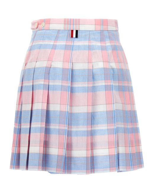 Thom Browne -Check Pleated Skirt Gonne