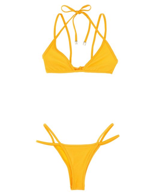 Attico -Ribbed Bikini Beachwear Giallo-
