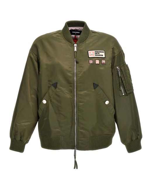Dsquared2 -Classic Bomber Jacket Giacche Verde-