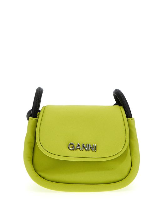 Ganni -Knot Mini Flap Over Crossbody Bag Borse A Tracolla Verde-