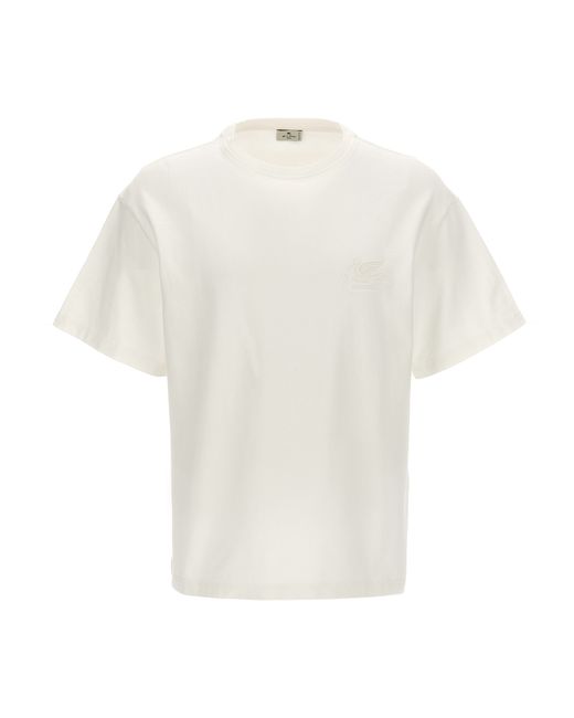Etro -Logo T Shirt Bianco-