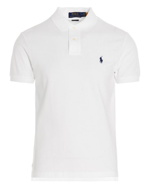 Polo Ralph Lauren -Logo Embroidery Shirt Polo Bianco-