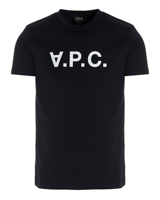 A.P.C. A. P.C.-Logo T Shirt Blu-