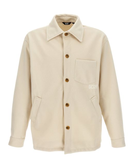 Gcds -Logo Embroidery Jacket Giacche Bianco-