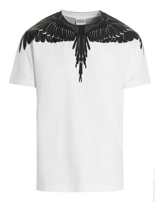 Marcelo Burlon -Wings T Shirt Bianco/Nero-