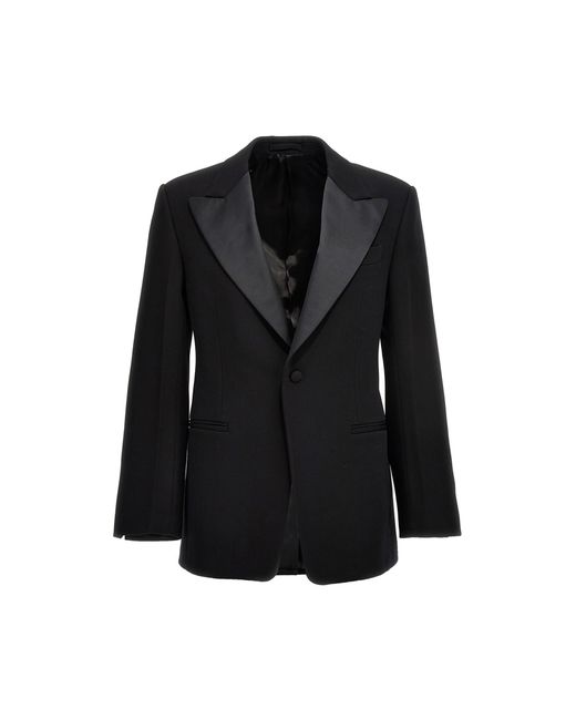 Ferragamo -Tuxedo Blazer Jacket Giacche Nero-