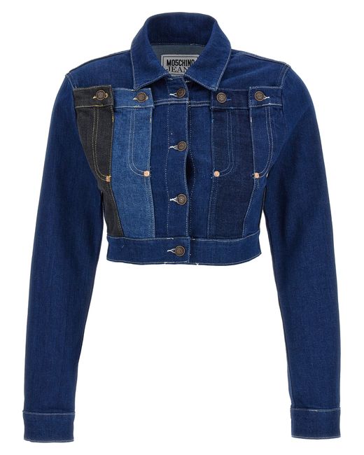 Mo5ch1no Jeans -Cropped Denim Jacket Giacche Blu-