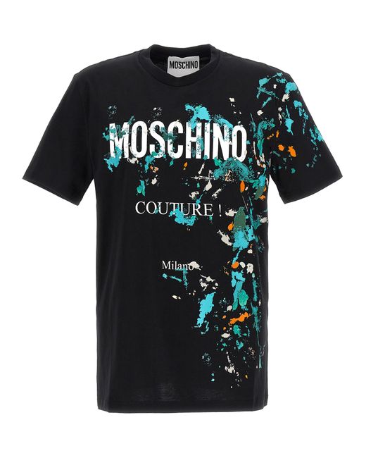 Moschino -Printed T Shirt Nero-