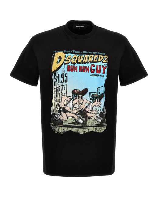 Dsquared2 -Printed T Shirt Nero-