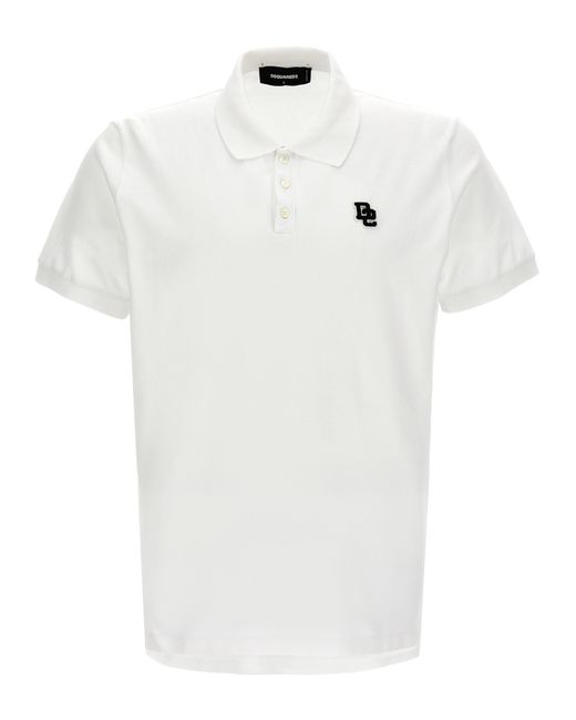 Dsquared2 -Tennis Fit Polo Bianco-