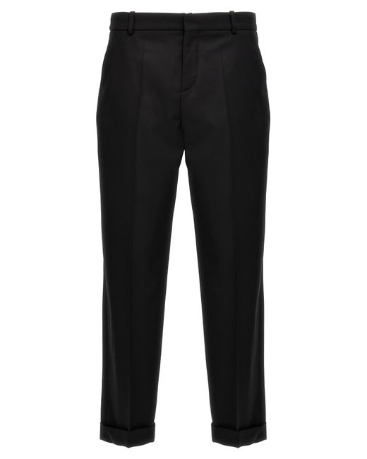 Balmain -Wool Tailored Trousers Pantaloni Nero-