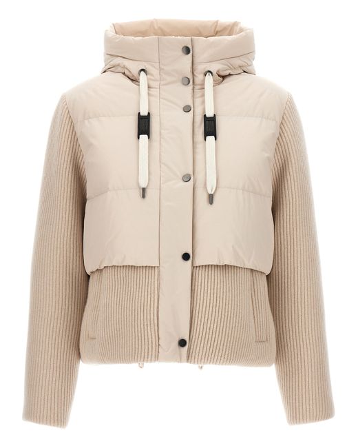 Brunello Cucinelli -Two-Material Down Jacket Giacche