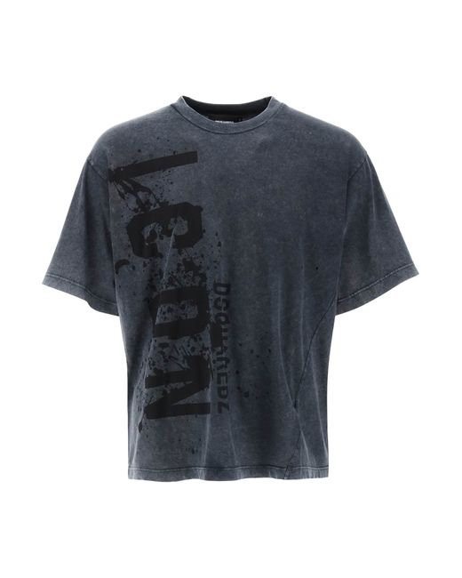 Dsquared2 -T Shirt Icon Splash Iron Fit-