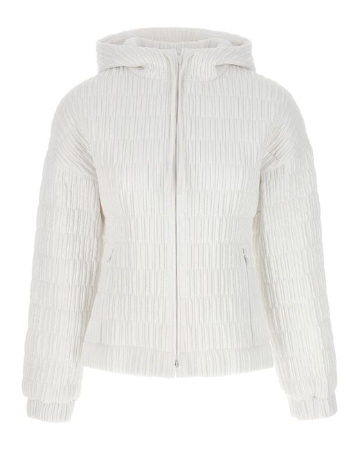 Ferragamo -Quilted Bomber Jacket Giacche Bianco-