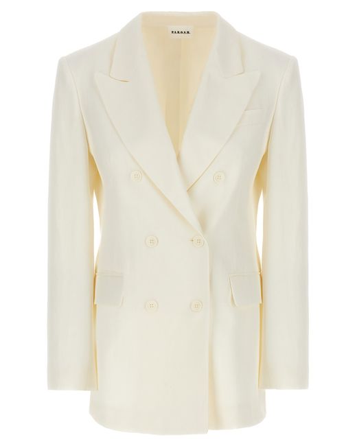 P.A.R.O.S.H. P. A.R. O.. H.-Double-Breasted Blazer And Suits Bianco-