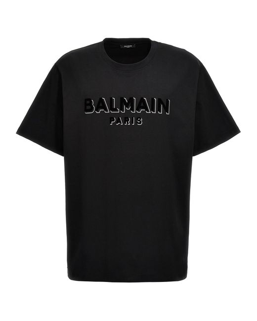 Balmain -Logo T Shirt Nero-