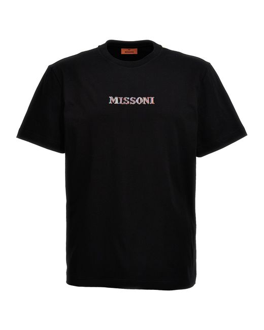 Missoni -Logo Embroidery T Shirt Nero-