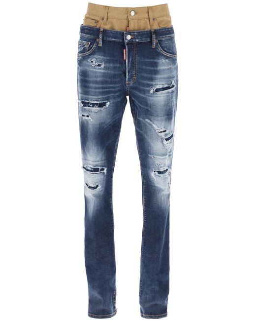 Dsquared2 -Jeans Skinny Twin Pack Medium Ripped Wash-