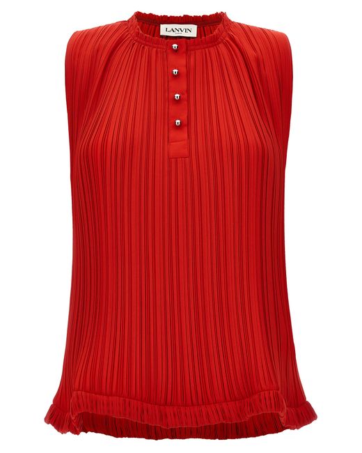 Lanvin -Pleated Top Rosso-