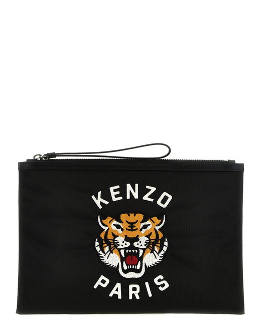 Kenzo -Logo Embroidery Bag Clutch Nero-