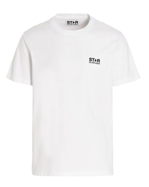 Golden Goose -Logo T Shirt Bianco/Nero-