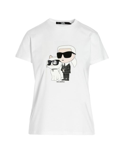 Karl Lagerfeld -Ikonik 2.0 T Shirt Bianco-