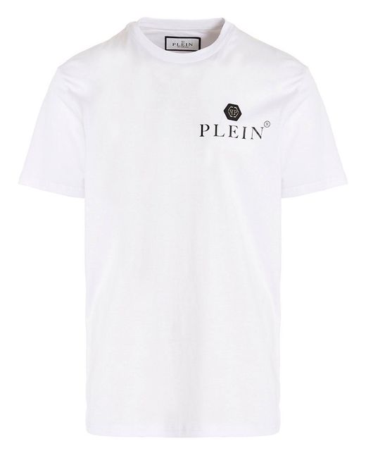 Philipp Plein -Logo T Shirt Bianco-