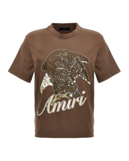 Amiri Eagle T Shirt Marrone-