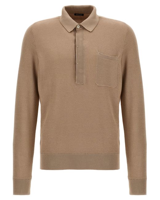 Z Zegna -Knitted Shirt Polo