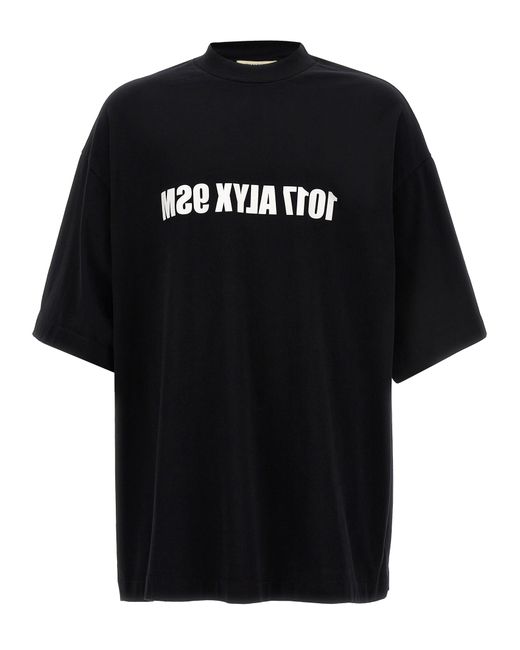 1017 Alyx 9Sm -Logo Print T Shirt Bianco/Nero-