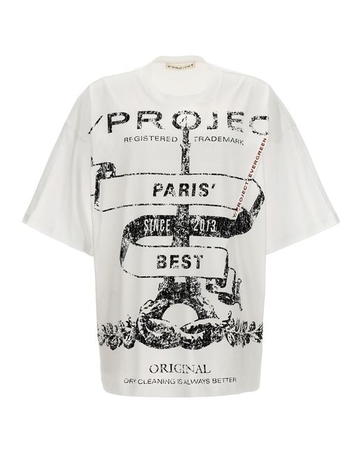 Y / Project -Evergreen Paris T Shirt Bianco-